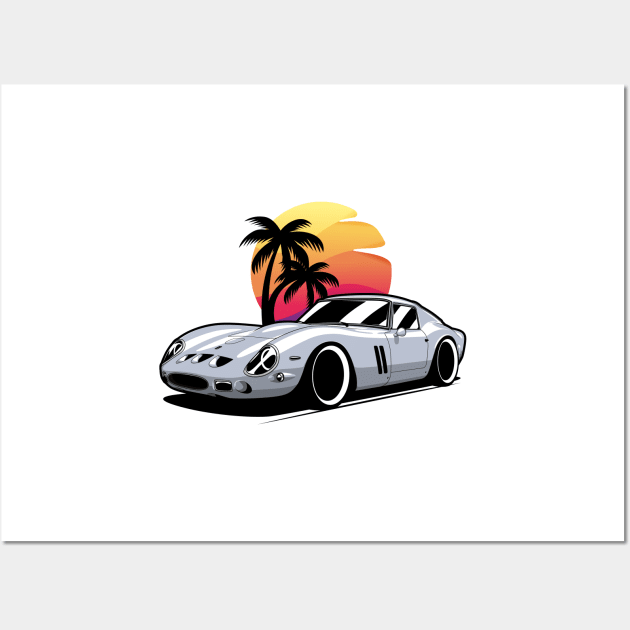 Silver Gray 250 GTO Legend Wall Art by KaroCars